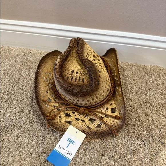 Stylish Woven Cowboy Hat - Picture 2 of 6